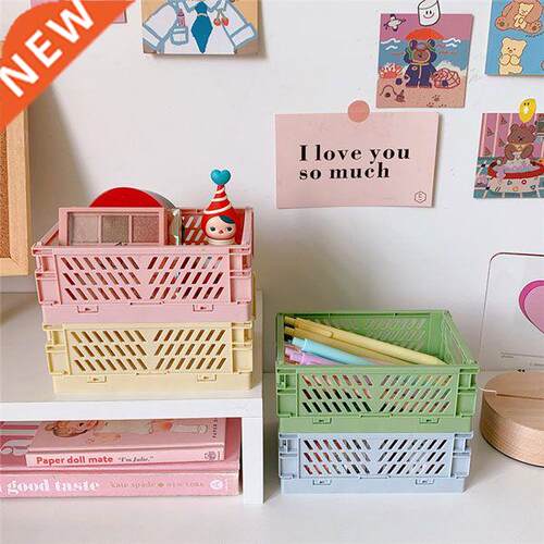 Desktop Collapsible Storage Box Plastic Folding Storage Box