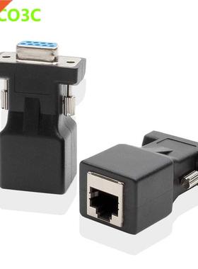 RS-232 Female to RJ45 Female Connector Convertor DB9 Serial