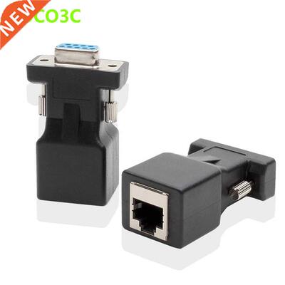 RS-232 Female to RJ45 Female Connector Convertor DB9 Serial
