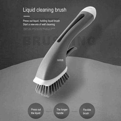 Kitchen Non-Slip Scouring Long Handle Cleaning Brush Multifu
