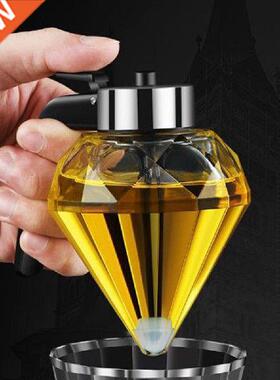 Newe Diamond Glass Oil Dispenser Squeeze Bottle Honey Jar