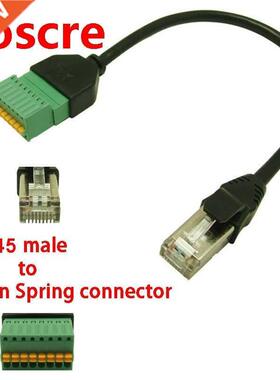 5pcs Rj45 cble RJ45 Ethernet Mle TO 8 Pin V Terminl Spri
