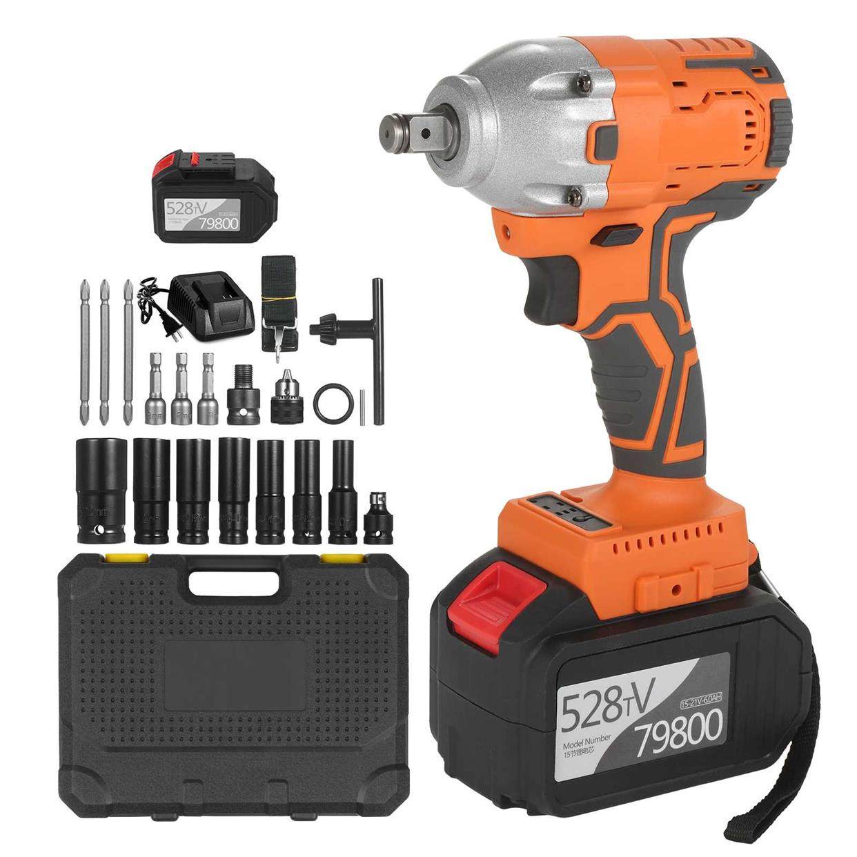 cordless brushless impact wrench 1/2 inch 380nm high torque