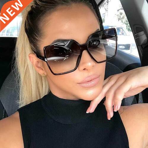 ZXWLYXGX Fashion Women Oversize Sunglasses Gradient Plastic