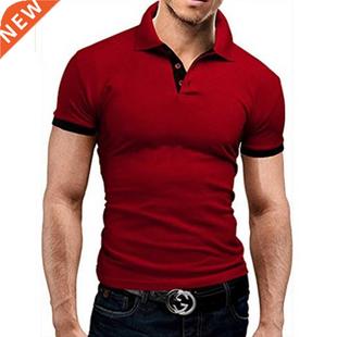 Covrlge Polo Shirt Men Summer Stritching Men's Shorts Sleeve