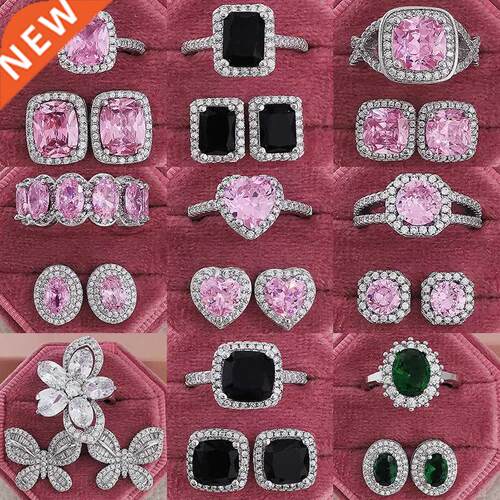 2pcs Per Pack Pink Black Green silver color bride Jewelry Se