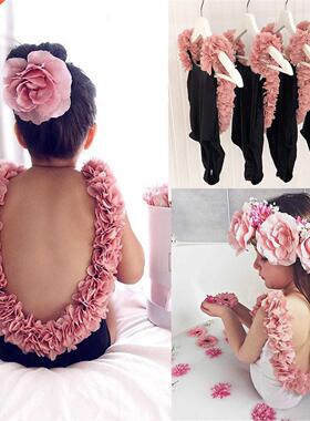 Baby Girls Swimwear Toddler Kids Swimsuit Bikini Flower Girl