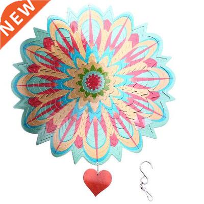 Wind Spinner Mandala Flame 12 Inches 3D Stainless Steel