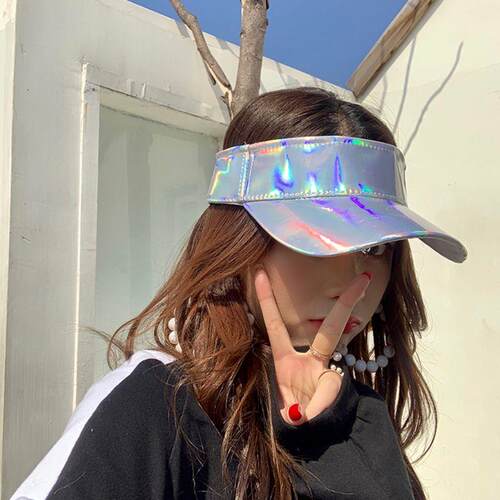 Minimalist Unisex Faux Leather Empty Top Baseball Cap Metall