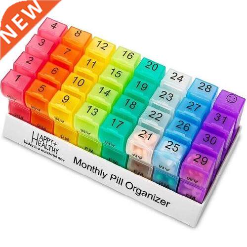 Pill Storage Box Mini Letter Number Print Capacity Weekly