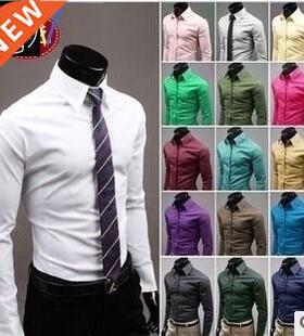 Shirt Shirts For Men Dress 2021 Longsleeve 衬衫男Black Mens