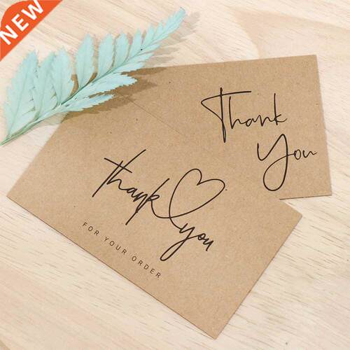 30 Natural Kraft Paper Cards Thank You For Your Order Card F
