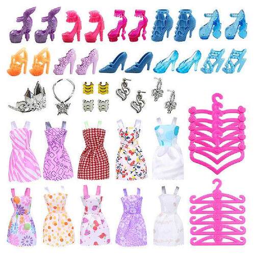 New10/20/37/50pcs Doll Clothes Dress Daily Wear Party