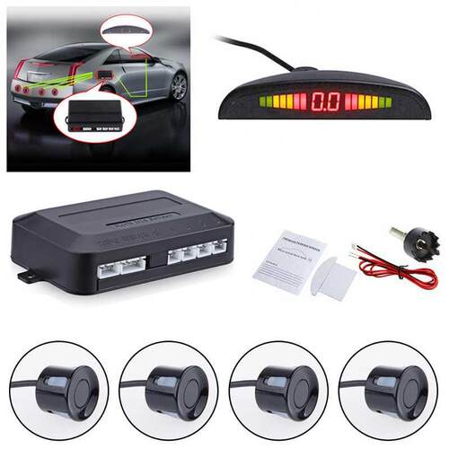 Car Parktronic LED Parking Sensor With 4 Sensors Reverse Bac