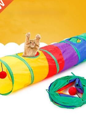 Nice Pet Tunnel Cat Printed Green Crinkly Kitten Tunnel Toy