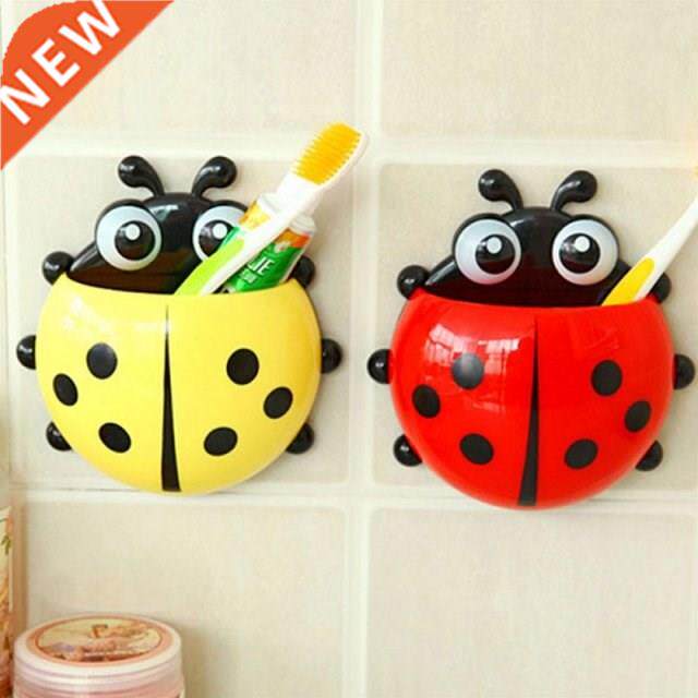 Creative Ladybug 4 Color Toothbrush Cup Holder Storage Rack图片