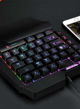 Gaming Keybod One-handed Wired Keybods F6 RGB PC Keypad