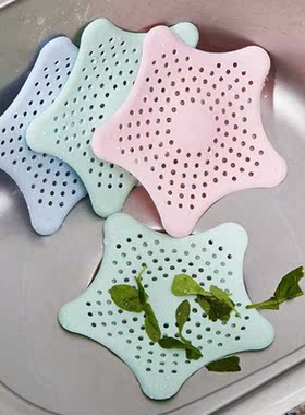3Pcs/Set Star Shape Sink Strainer Hair Catcher Silicone Flo