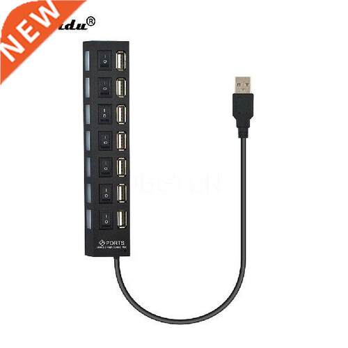 Multi 7 port USB Hub 2.0 Adapter 7 Ports Hub USB On/Off
