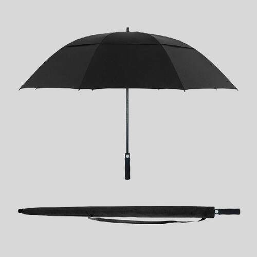Black Cheap Umbrella Long Handle Windproof Men Luxury Male