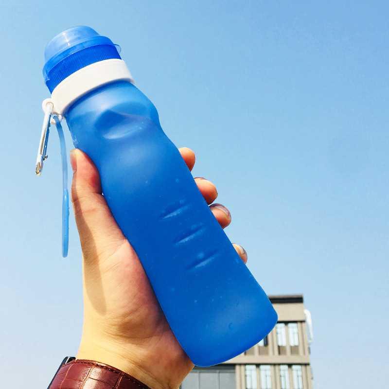 Silicone Water Bottle Collapsible Sport Portable Cup Foldabl