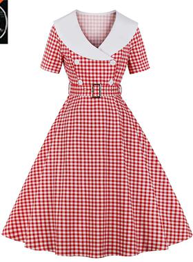 Audrey Hepburn Dress vestidos 50s Polk Dots Rockabilly dress