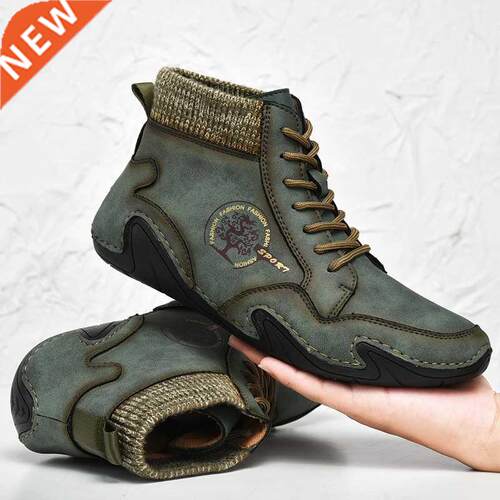 Men's Loafers Lightweight Leather Shoes Men Fashion Casual W