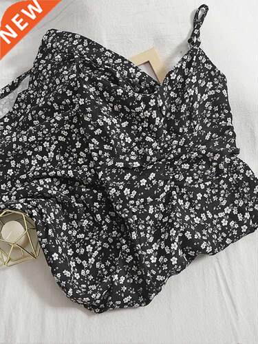 Yitimoky Camis Dress Women Printing Baless Korean Summer 2
