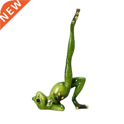 Home Garden Figurine Meditating Yoga Frog Statue Office