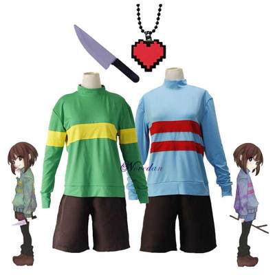 Anime Game Undertale Frisk Chara Cosplay Costume Andertail S