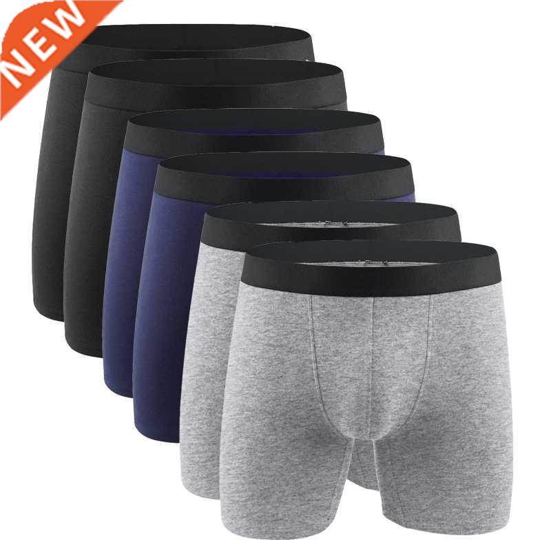 Cotton Men's Panties Underwear Boxer Shorts Long Leg Comfort