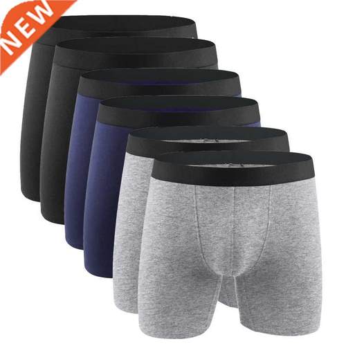 Cotton Men's Panties Underwear Boxer Shorts Long Leg Comfort