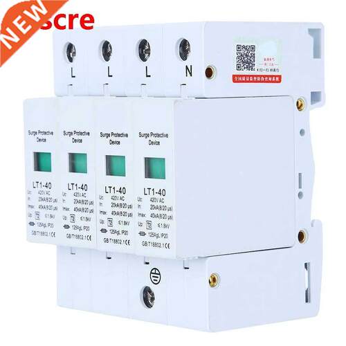 4P SPD Surge Protector 40ka Protection Module Appliances Low