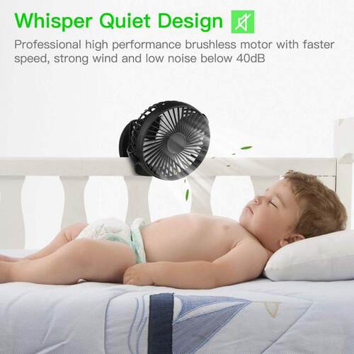 Portable Mini USB Table Fan Clip-on Type Rechargeable