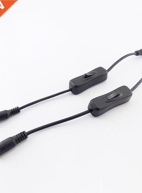 1pc DC Cable Female To Male Plug Power Cord With Switch Adap