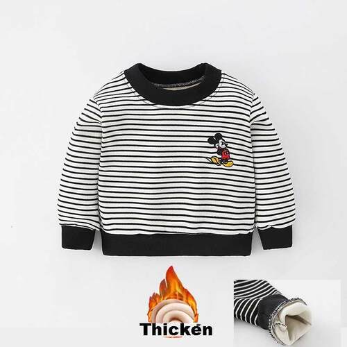 Winter Baby Boy Clothes Striped Tshirts Warm Kids Boy Girl S
