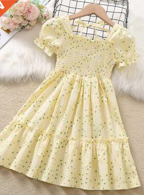 2022 Cute Girls Dress New Summer Girls Dresses Fancy Flower