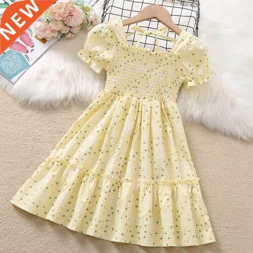 2022 Cute Girls Dress New Summer Girls Dresses Fancy Flower