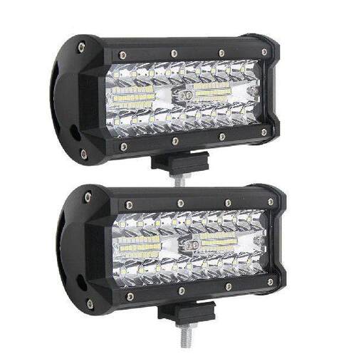 7 Inch 120W Combo Led Light Bars Spot Flood Beam 4x4 Spot
