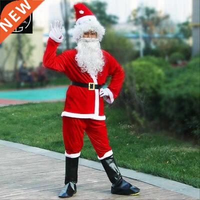 Santa Claus costume adult Christmas costume grandpa father-i