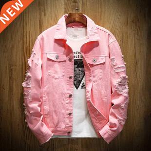 Spring Autumn New Men's Jean Jacket Slim Fit Cotton Denim Ja