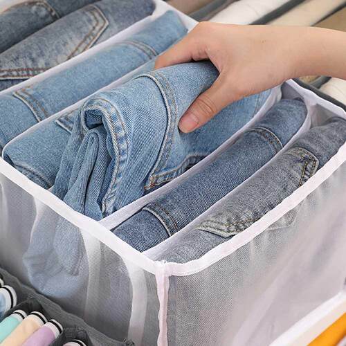 Home foldable wardrobe storage rack, can store underwear, je