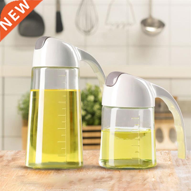 Glass Oil Bottle Creative Auto Flip Olive Oil Dispenser Bott