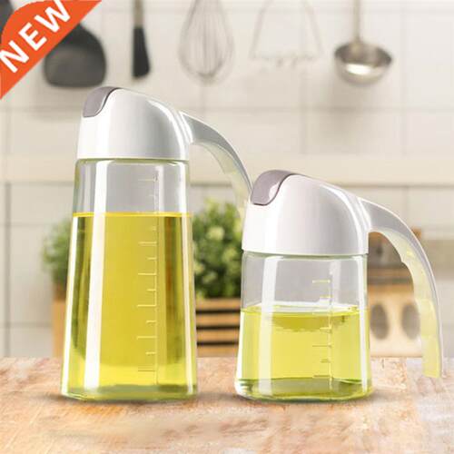 Glass Oil Bottle Creative Auto Flip Olive Oil Dispenser Bott