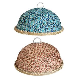 Bamboo Food Cover Mesh Handmade Serving Storage Wicker