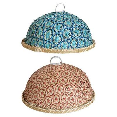 Bamboo Food Cover Mesh Handmade Serving Storage Wicker