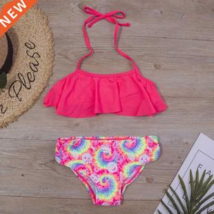 New Falbala Kids Swimwear Swimsuit 2022 New Print Girls Kid