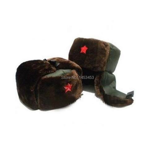 Chinese Russian Army Trooper Hat Ushanka winter Green Warm C