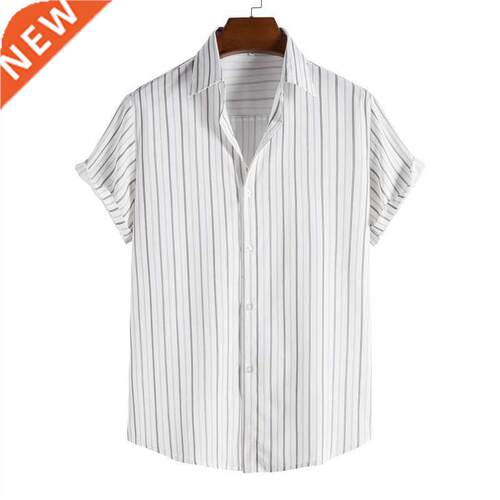New short-sleeved casual shirt men's flower print beach top