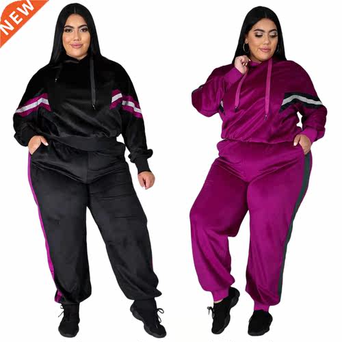 XL-4XL plus ladies autumn/winter casual sports suit大码套装
